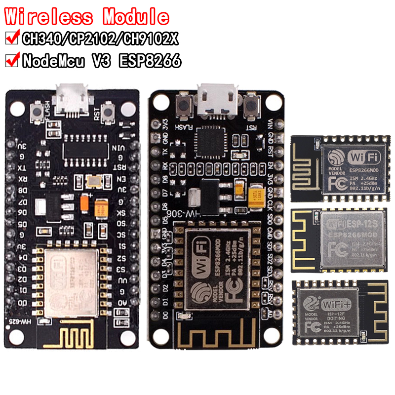 Esp8266 Nodemcu Board - Módulo sem fio ch340/cp2102/ch9102x nodemcu v3